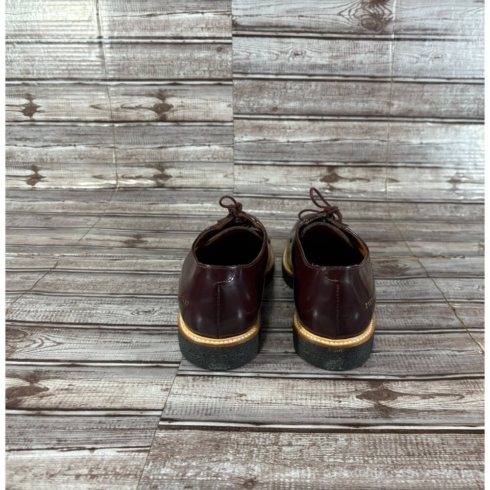 Common Projects Derby Polished Leather Loafers shoes Sz 41 color Burgundy $549 - Picture 4 of 9